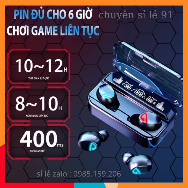 Tai Nghe Không Dây S10 Pro Bluetooth V5.2 - Âm Thanh Hifi 9D Cực Hay Có Micro Nhét Cảm Ứng Chống Nước Pin Trâu