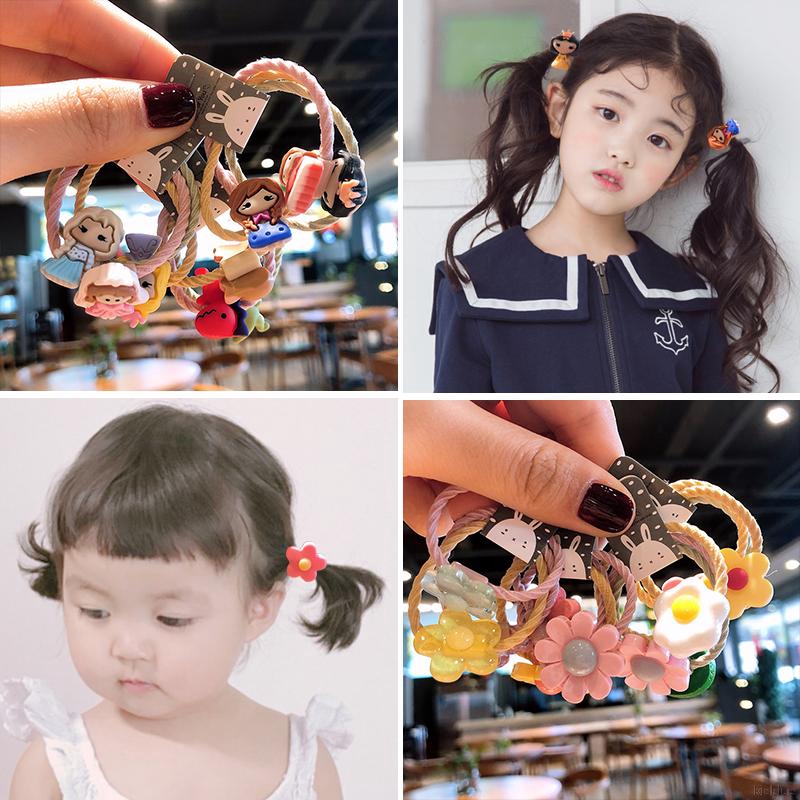 Dây Buộc Tóc Đính Hoa Và Trái Cây Cho Bé Gái