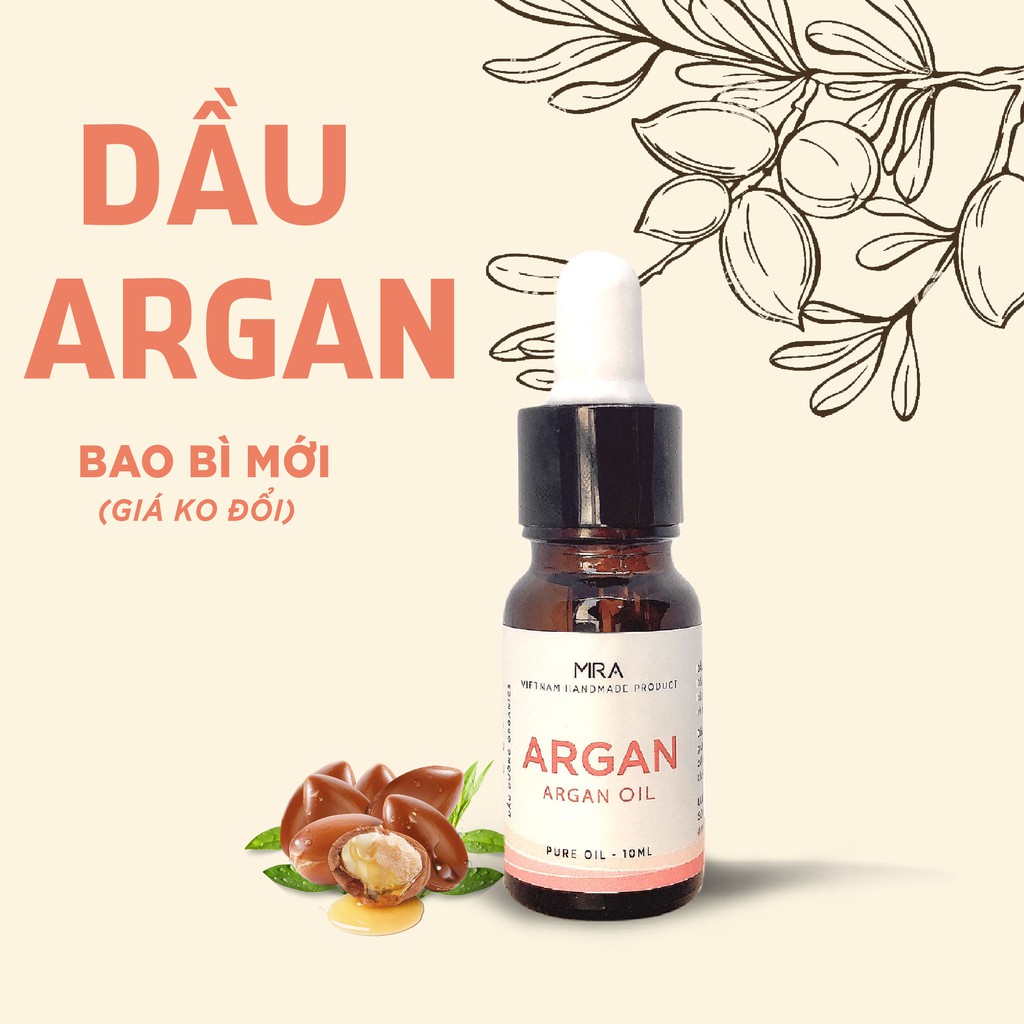 [Giao Nhanh]100% Dầu Argan Organic Nguyên Chất 10ml/30ml. Nguyên liệu nhập khẩu Pháp-Miraphepmau