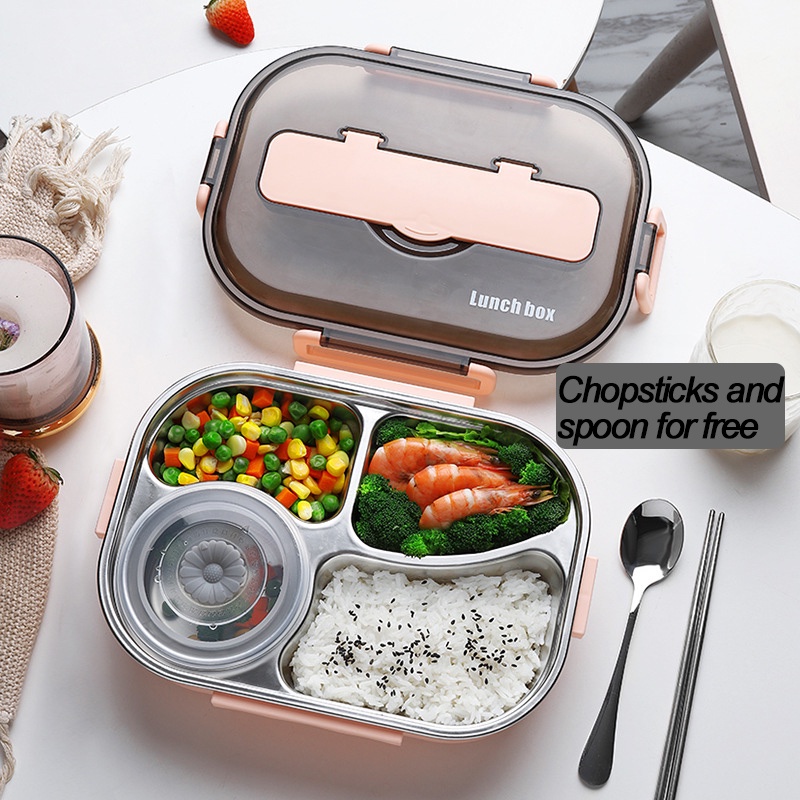 Hộp cơm Bằng Thép Không Gỉ 304 Có Thể Dùng Trong Lò Vi Sóng