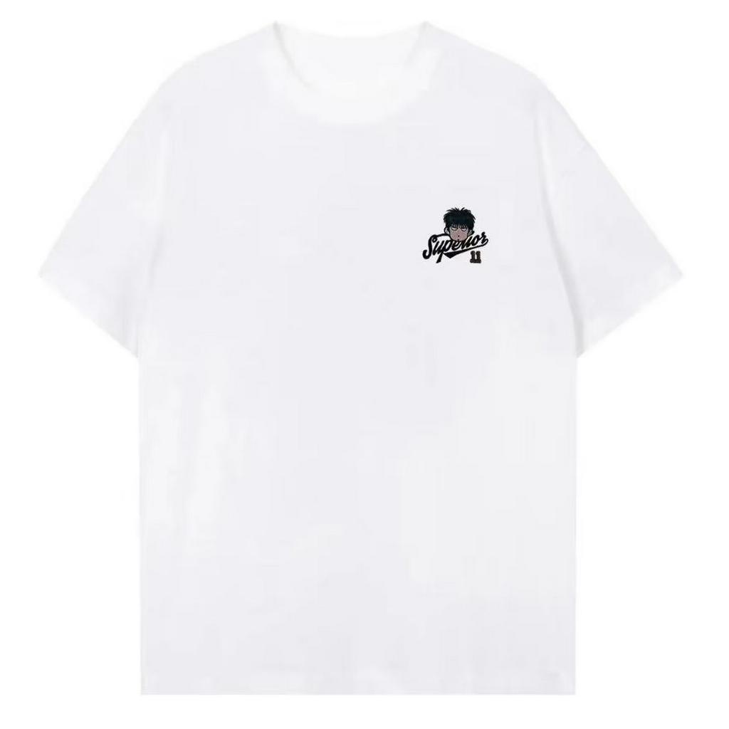 Áo Thun Tay Ngắn Cổ Tròn In Nhân Vật Hoạt Hình Anime 3 Màu Size M-5XL Thời Trang Mùa Hè Cho Nam