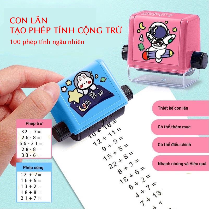 Con lăn tạo phép tính cộng trừ cho bé  - Máy in tạo phép tính cộng trừ đơn giản