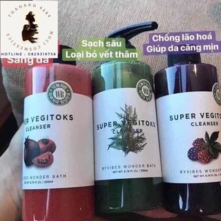 Sữa Rửa Mặt Thải Độc Rau Củ Super Vegitoks Cleanser 300ml - MoCi Cosmestics