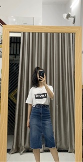 CHÂN VÁY DÀI, XẺ TRƯỚC( ảnh thật )