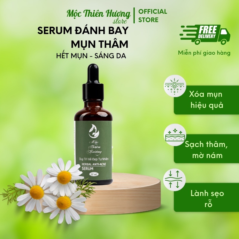 Serum Dưỡng Trắng Da, Serum Trắng Da Mờ Mụn Thâm Nám Tàn Nhang Mộc Thiên Hương 100ml/chai