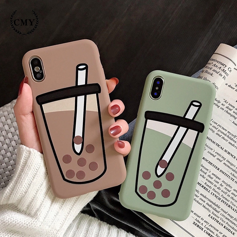Ốp điện thoại in hình ly trà sữa trân châu cho iPhone11/11Pro 11pro Max X XR XS XS MAX 6 7 8 plus SE | BigBuy360 - bigbuy360.vn