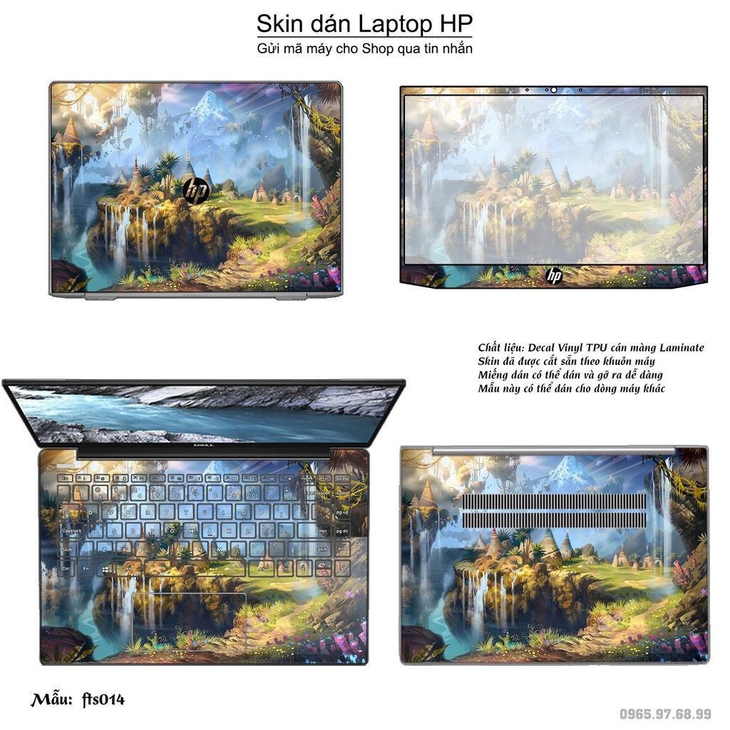 Skin dán Laptop HP in hình Fantasy (inbox mã máy cho Shop)