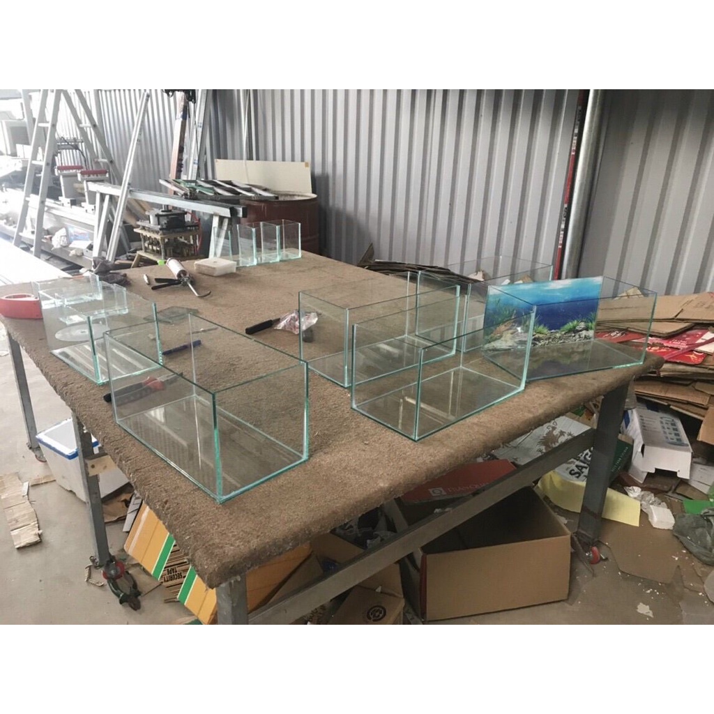 Bộ kính tự dán bể cá  mini để bàn