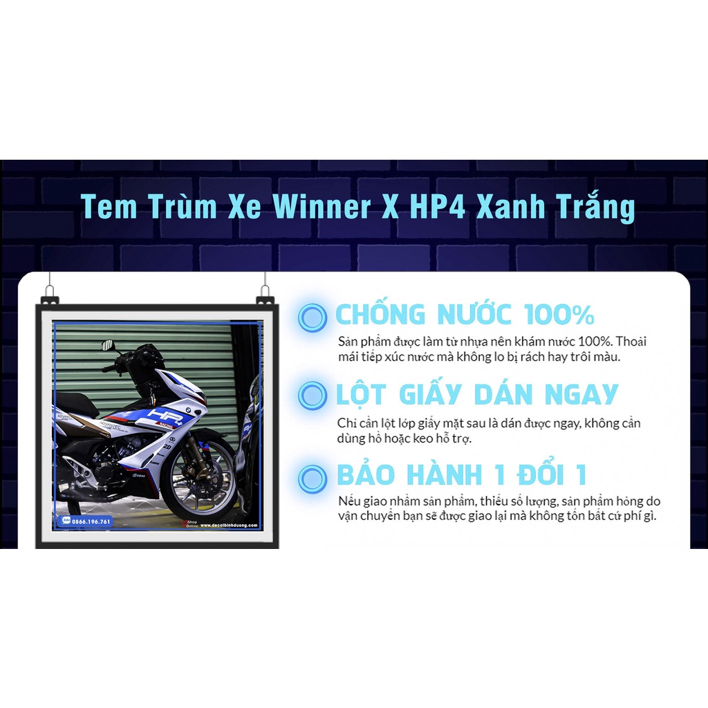 Tem Trùm Winner X Xanh Nhạt