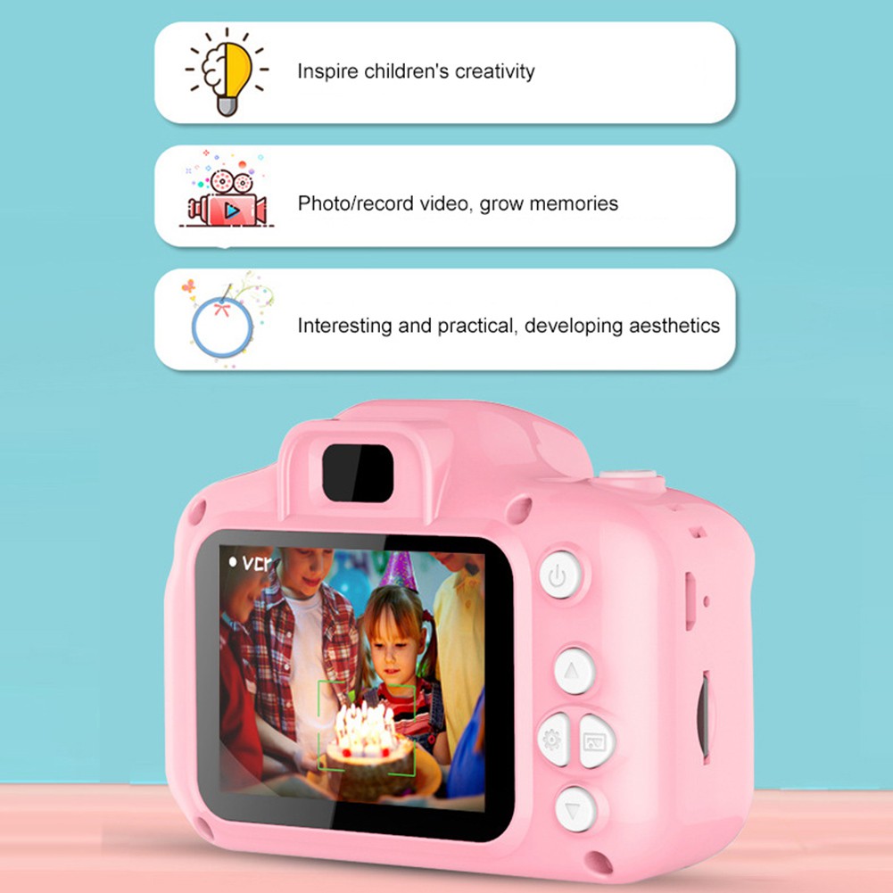 Máy quay video kỹ thuật số mini 2 inch HD 1080P 8MP Máy quay video kỹ thuật số Đồ chơi trẻ em