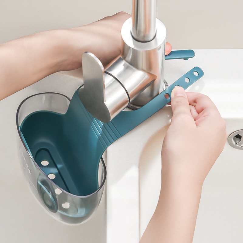 Giỏ treo vòi nước đựng dụng cụ rửa chén tiện lợi