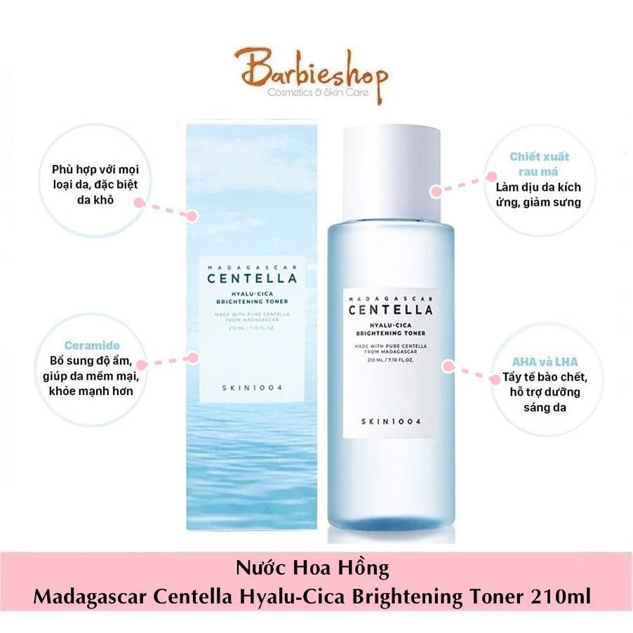 Nước Hoa Hồng Cấp Ẩm Sáng Da Skin1004 Madagascar Centella Hyalu Cica Brightening Toner 210ml