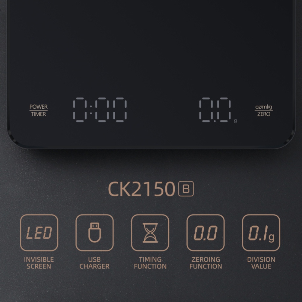 Cân Điện Tử 3kg/0.1g Có Đèn LED Dùng Cân Cà Phê Tiện Dụng