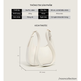 Túi xách nữ NOON Túi đeo vai kiểu dáng basic, da mềm NB34
