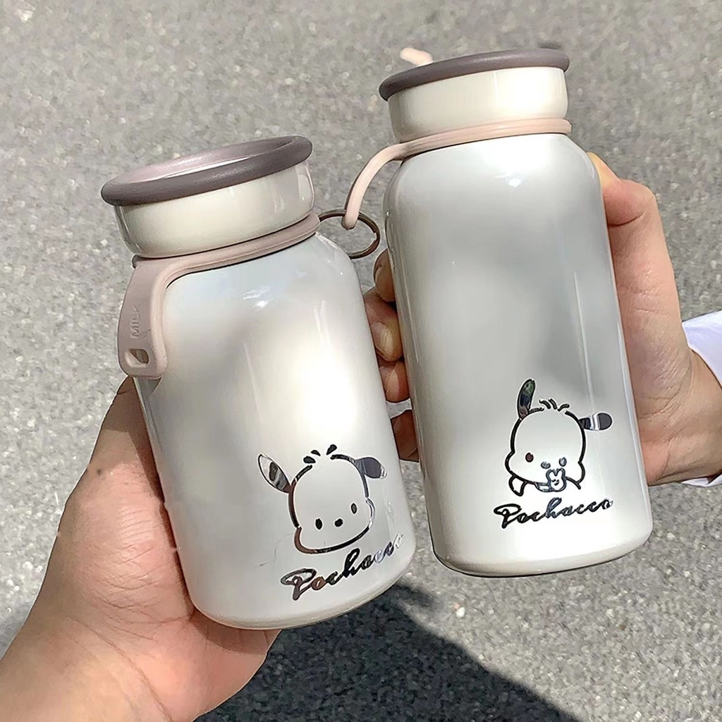 Bình Nước Giữ Nhiệt Bằng Thép Không Gỉ In Hình Chú Chó Pacha Dễ Thương Phong Cách Hàn Quốc