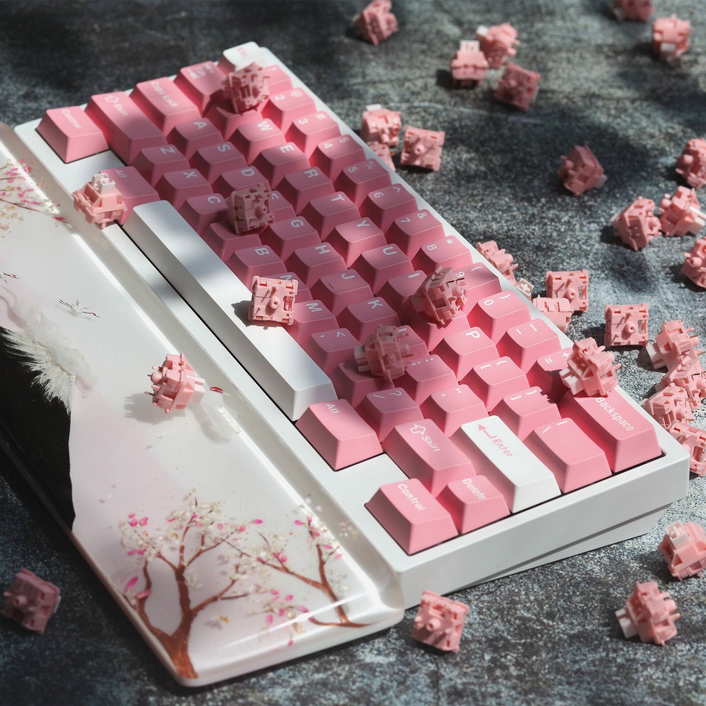 Keycap Peach Blossom CMK Aifei 172 nút nhựa ABS Doubleshot