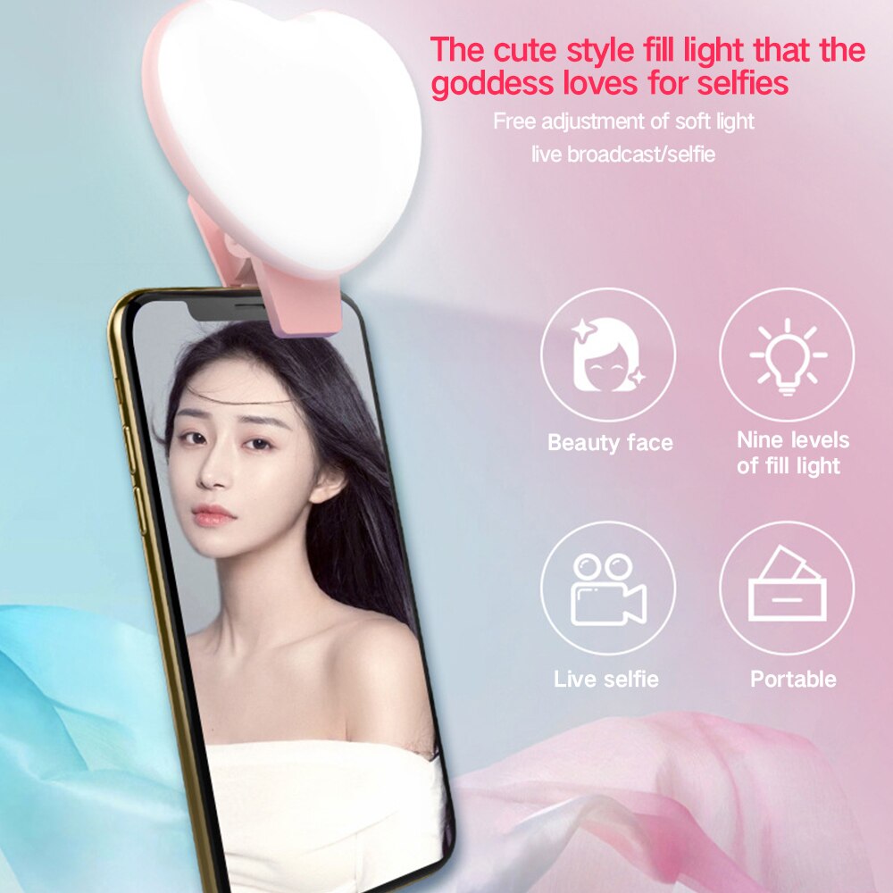 Đèn Led 36 Bóng Có Kẹp Gắn Điện Thoại Dùng Để Chụp Ảnh Selfie Cho Iphone 8 7 Plus Samsung