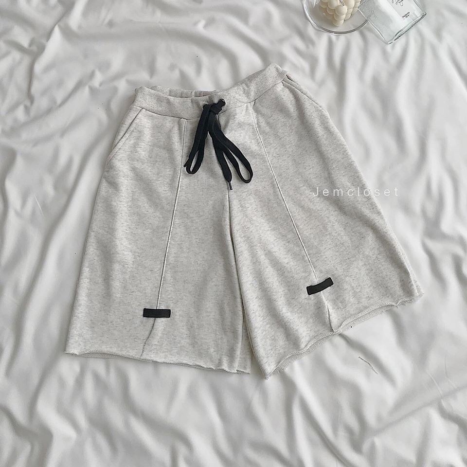 Quần short nữ JEMCLOSET vải lửng chất liệu da cá xẻ lai cá tính mặc đi chơi - 2388