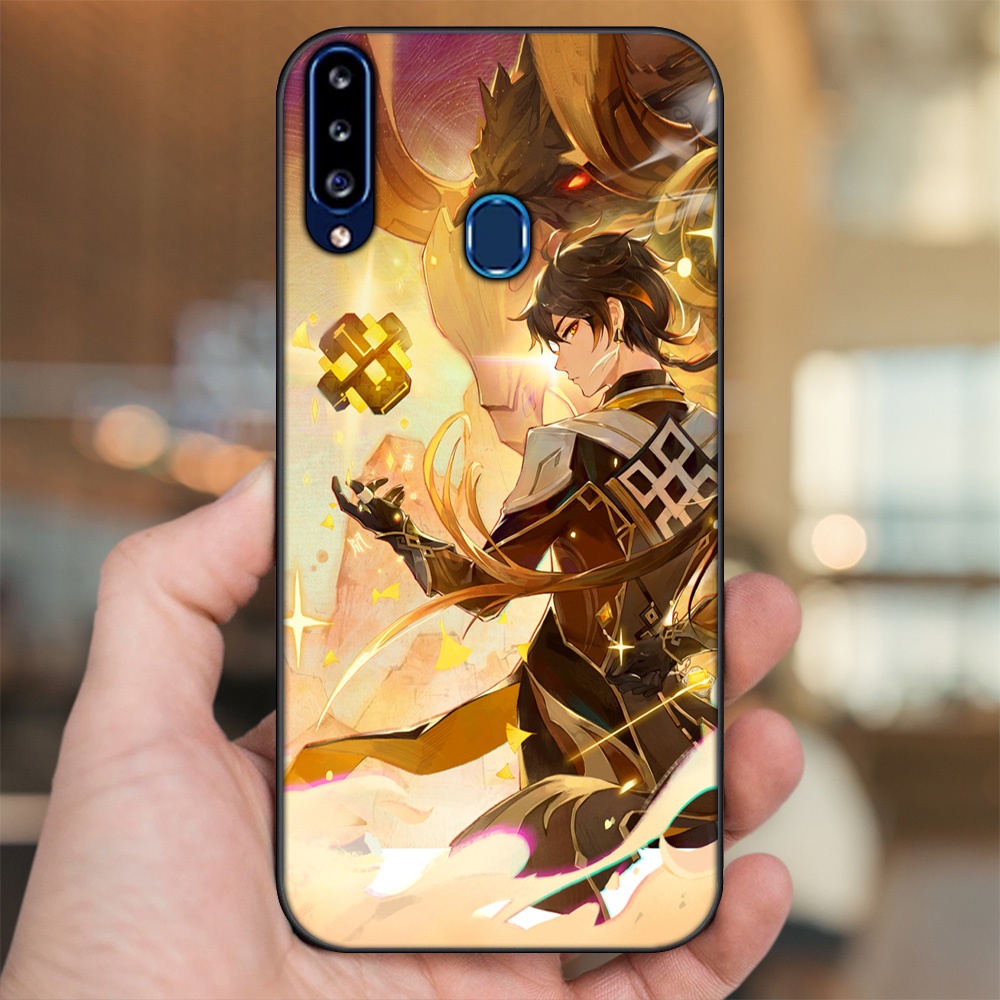 Ốp lưng Samsung A20S viền đen in hình Zhongli Genshin Impact