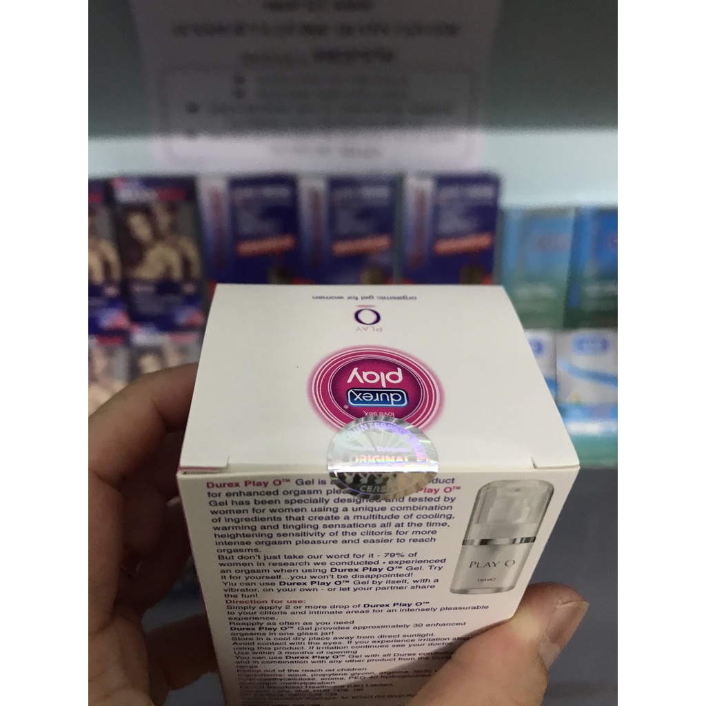 Gel bôi trơn Durex Play O 15 ml,se khít âm đạo, tăng cường khoái cảm, Chính Hãng