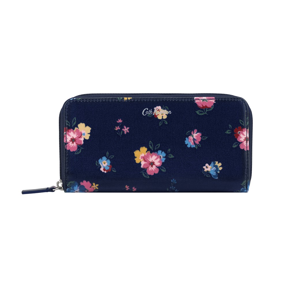 Cath Kidston - Ví cầm tay Continental Zip Wallet Meadow Bunch - 984812 - Navy