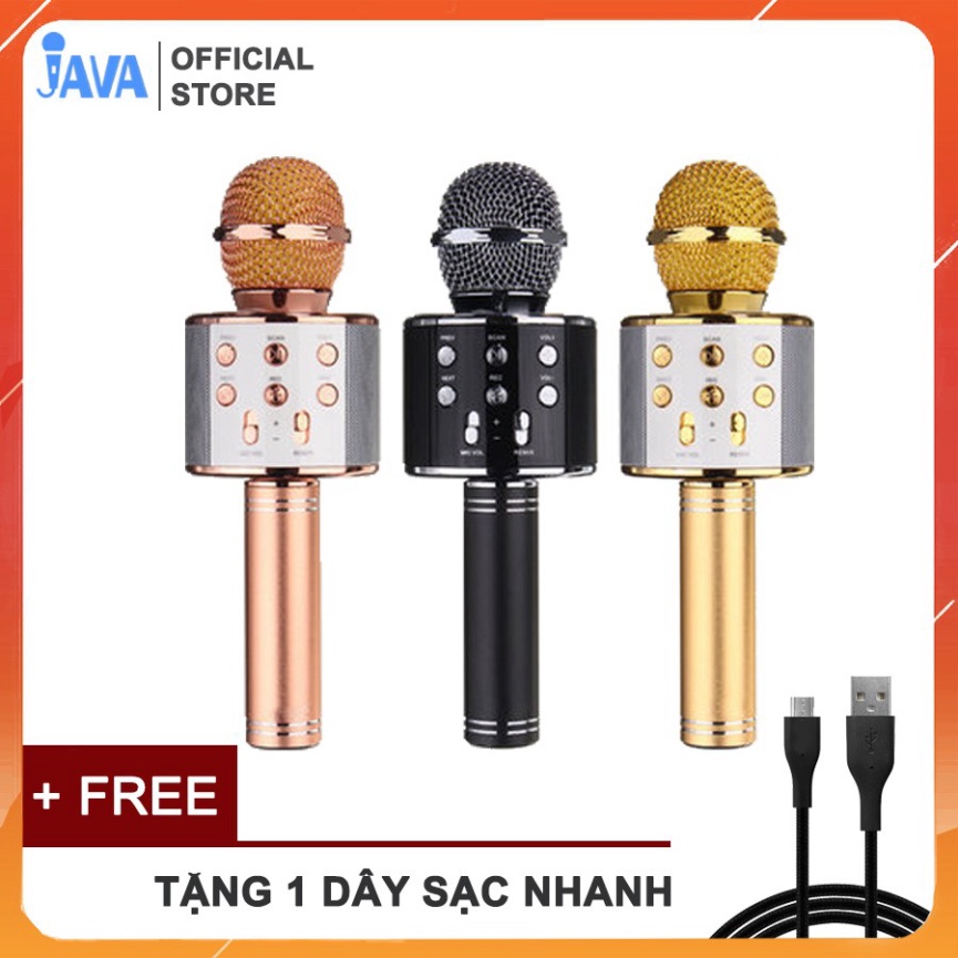 MICRO KÈM LOA KARAOKE WS858 kết nối loa ngoài duy nhất trên thị trường