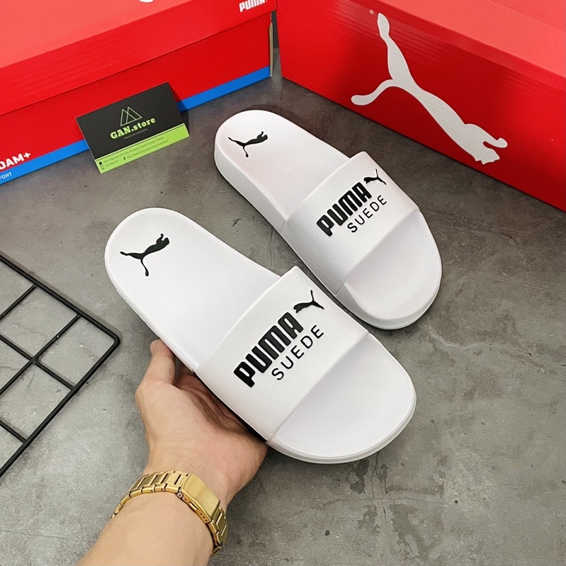 Dép Đúc Puma Trắng - Dép Quai Ngang Chống Thấm Sang Đẹp
