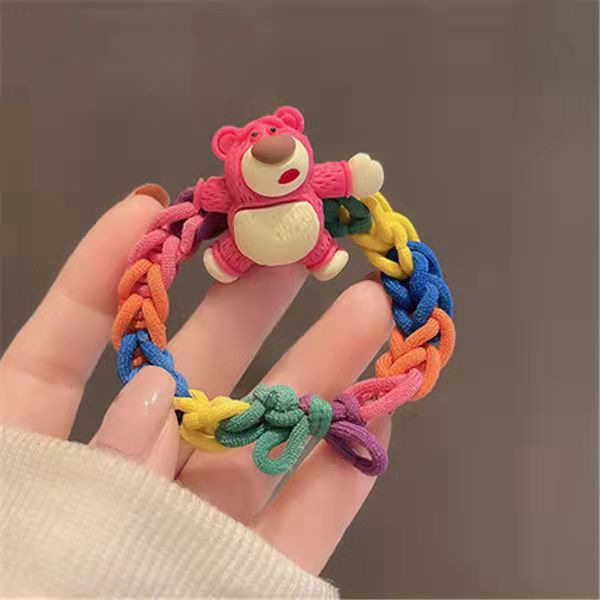 Dây Buộc Tóc Cao Su Hình Gấu / Dâu Tây DIY Cho Nữ