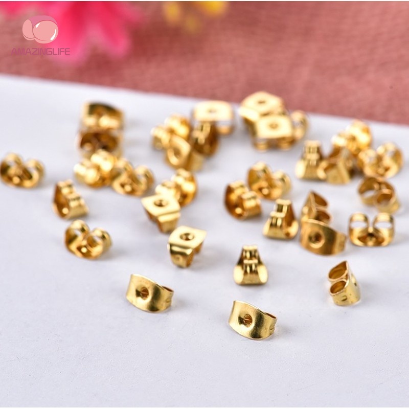 Bộ 100 Nút Chặn Bông Tai Chống Trượt Bằng Cao Su