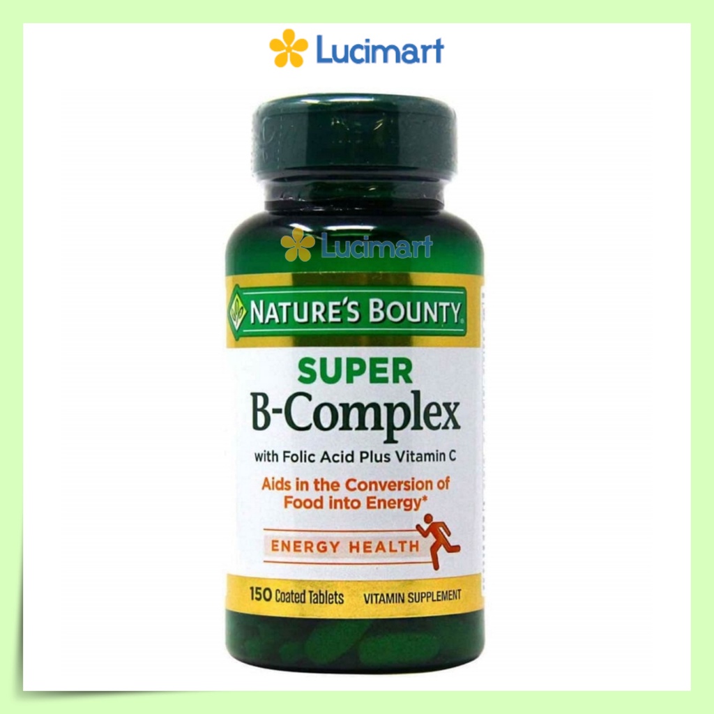 Viên uống Vitamin B Super B-Complex Nature’s Bounty hũ 150 viên [Hàng Mỹ hạn dùng 2025]