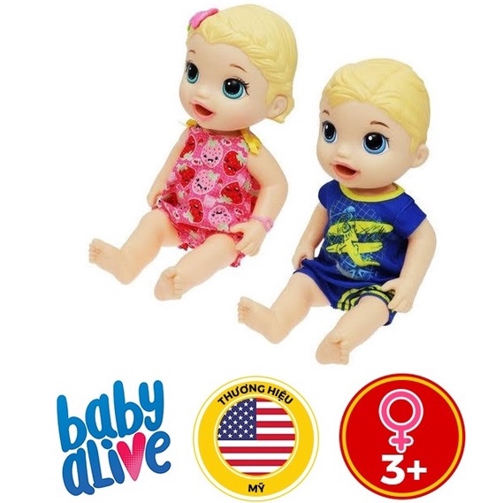 Búp Bê Mỹ Baby Alive Hasbro Tóc Nhựa - American Doll