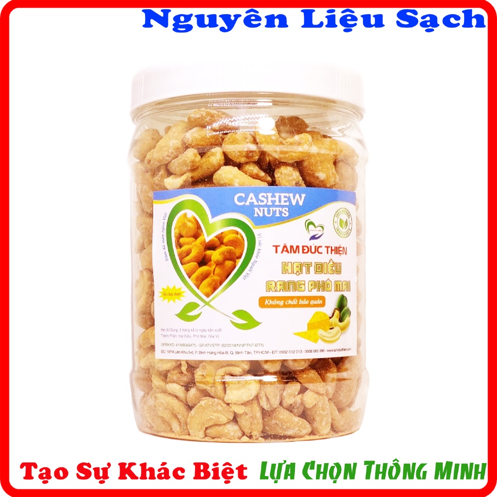 Hộp 500GR Hạt Điều Rang Phô Mai[Nguyên Liệu Sạch]Tâm Đức Thiện