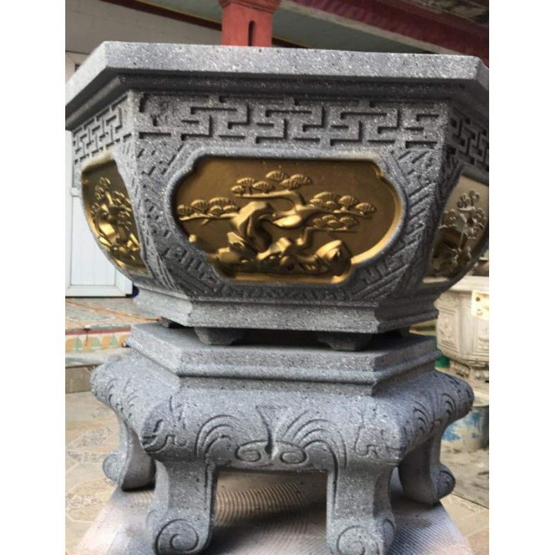Khuôn đúc chậu lục giác 65 kèm chân quỳ