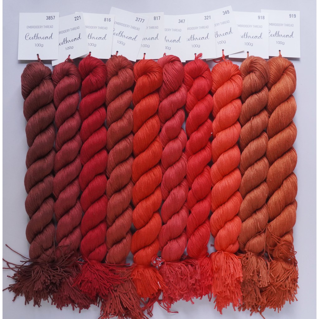 Chỉ thêu Eco-thread Tiệm tạp hóa nhà May nhuộm sinh học theo tông màu