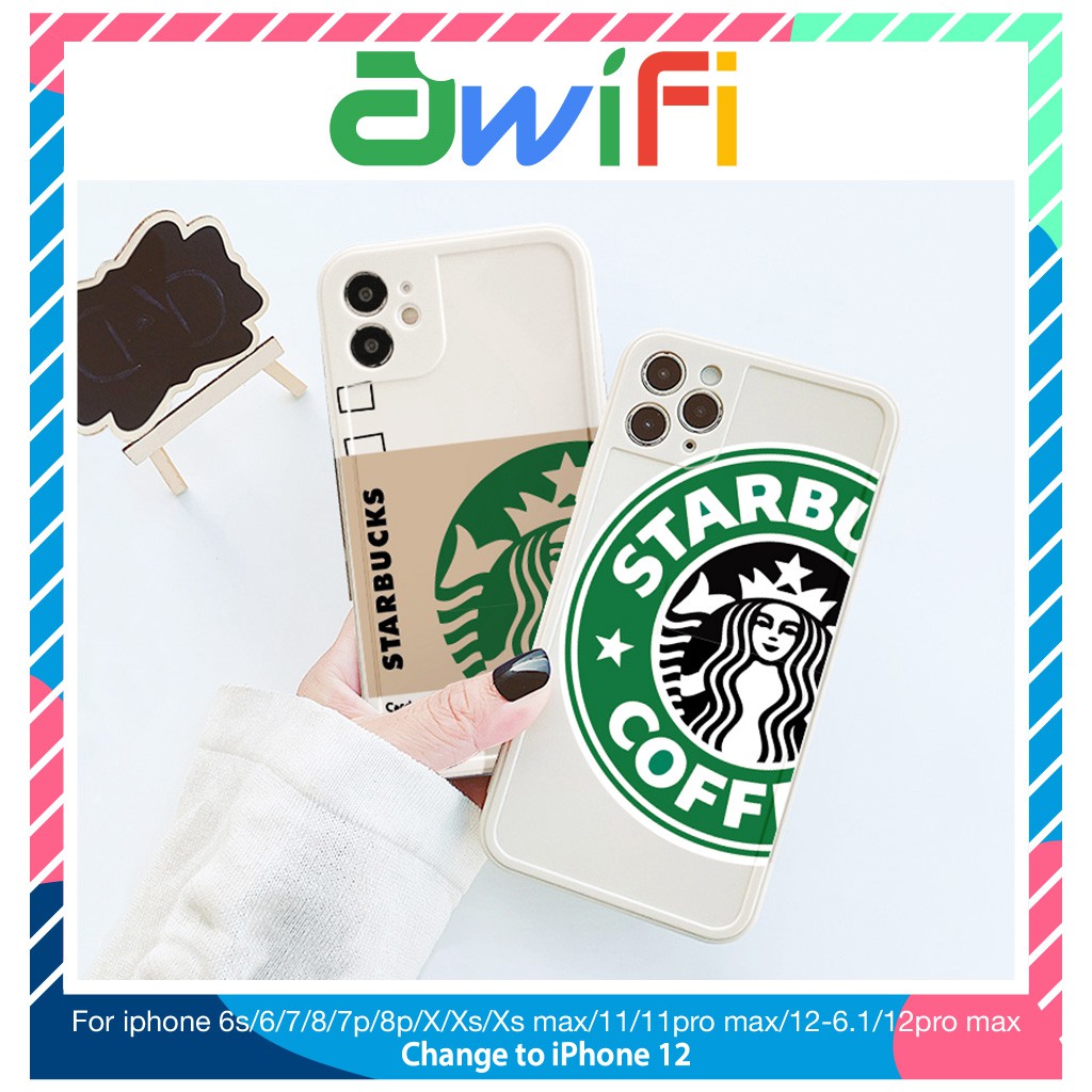 Ốp lưng iphone viền nổi bóng coffee 6/6plus/6s/6splus/7/7plus/8/8plus/x/xr/xs/11/12/pro/max/plus/promax -Awifi G2-1