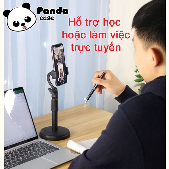 Giá đỡ điện thoại livestream Xoay 360 độ, điều chỉnh độ cao·chân đế Siêu chắc - xem phim, chụp hình, quay video,...