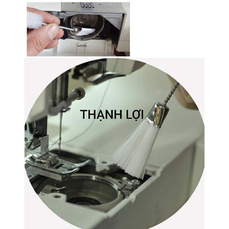Cọ Vệ Sinh Máy May và Máy Vắt Sổ 2 Đầu