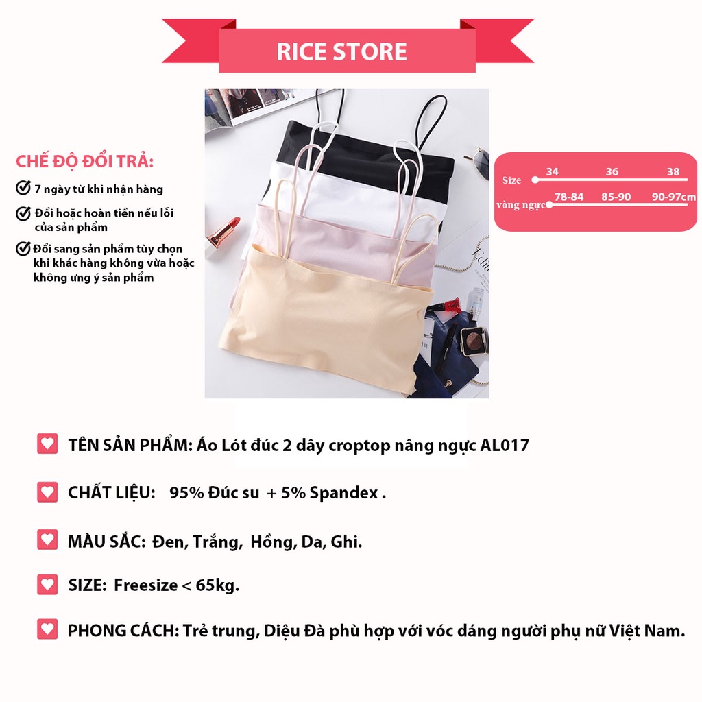 Áo Bra Đúc Su Trơn Quây 2 Dây không gọng nâng ngực KIMCHIBIKINI crotop cao cấp miềm mại gợi cảm bigsize AL017 | BigBuy360 - bigbuy360.vn