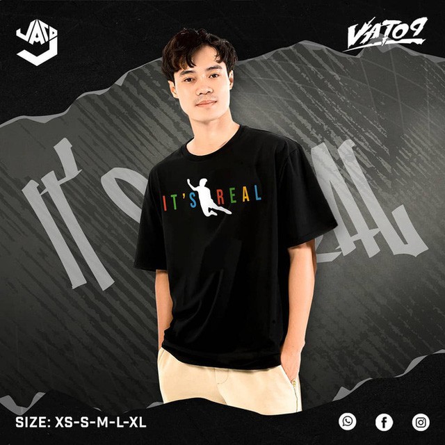 Áo thun unisex nam nữ, chất liệu cotton với logo " té ngã " của Văn Toàn