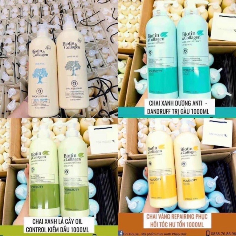 DẦU GỘI CẶP- XẢ DƯỠNG TÓC CHO NỮ BIOTIN &COLAGEN 1000ml | BigBuy360 - bigbuy360.vn