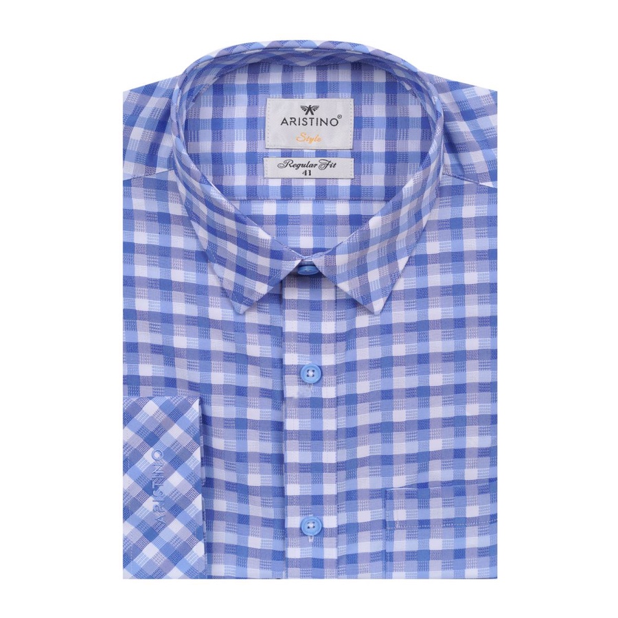 Áo Sơ Mi  Nam Aristino ALS60107 Regular Từ Sợi Sồi Kháng Khuẩn 38/41/42
