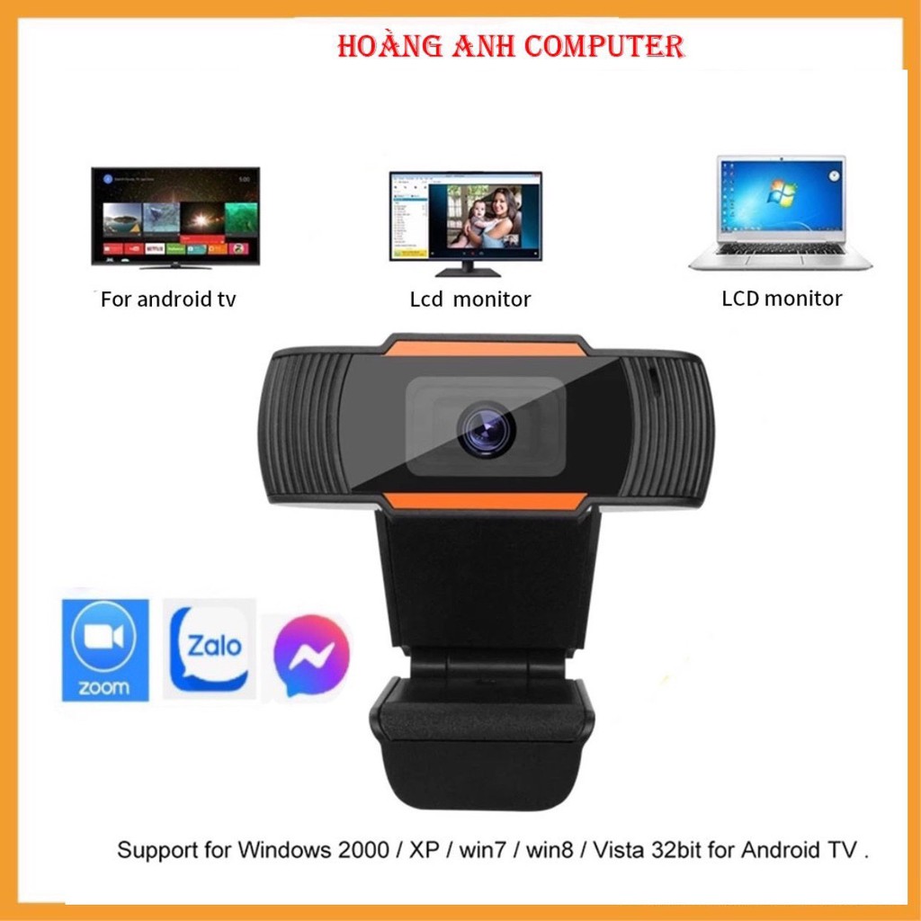 Webcam Máy Tính  - Webcam Có Mic 720P-1080 Màn Hình Hỗ Trợ Học Trực Tuyến HA01