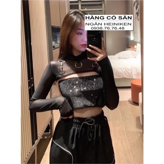 Áo croptop lưới