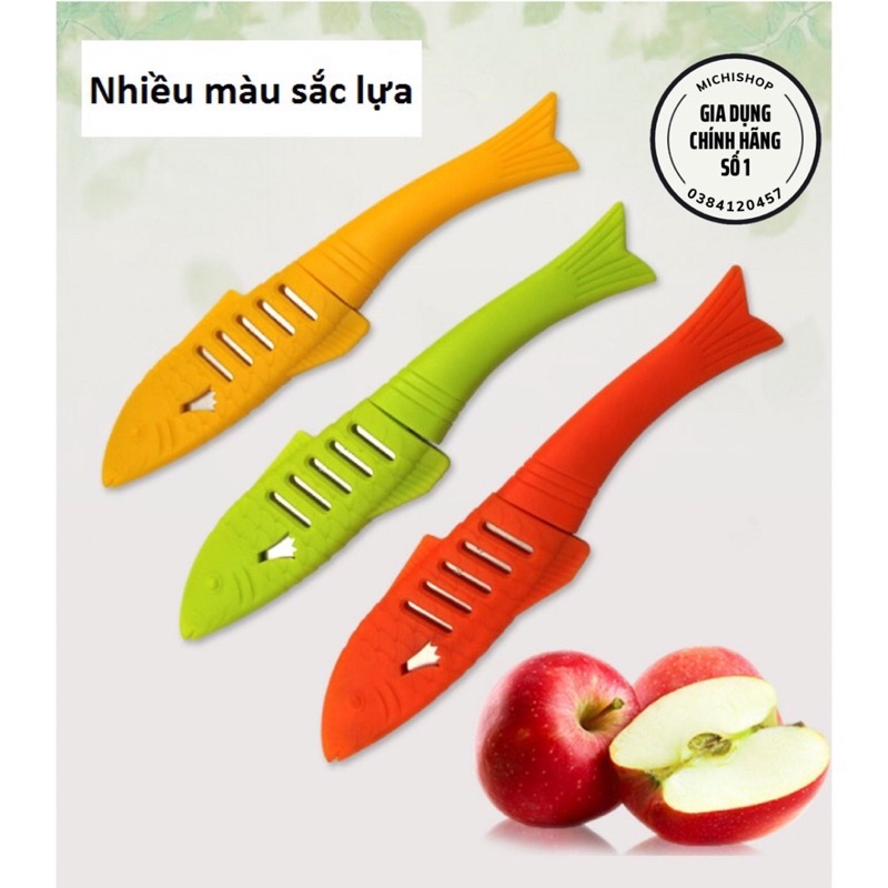 Dao Gọt Hoa Quả Hình Cá Chép Có Nắp An Toàn Siêu Sắc, Dao Gọt Trái Cây Nhiều Màu Sắc Xinh Xắn