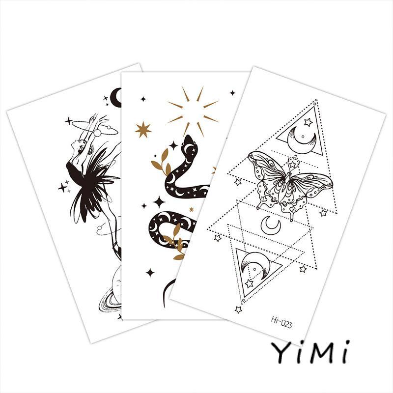 Miếng Dán Hình Xăm Dạ Quang Màu Xanh Dương Độc Đáo Dùng Trang Trí