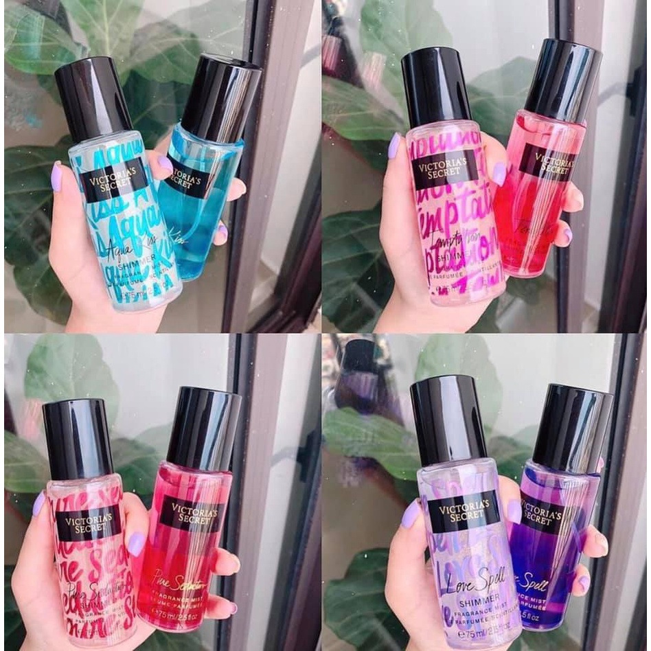 Set 4 chai Body Mist Xịt Thơm Toàn Thân Victoria's Secret Body Mist 125ml Lưu Hương Lâu Ngọt Ngào Quyến Dũ