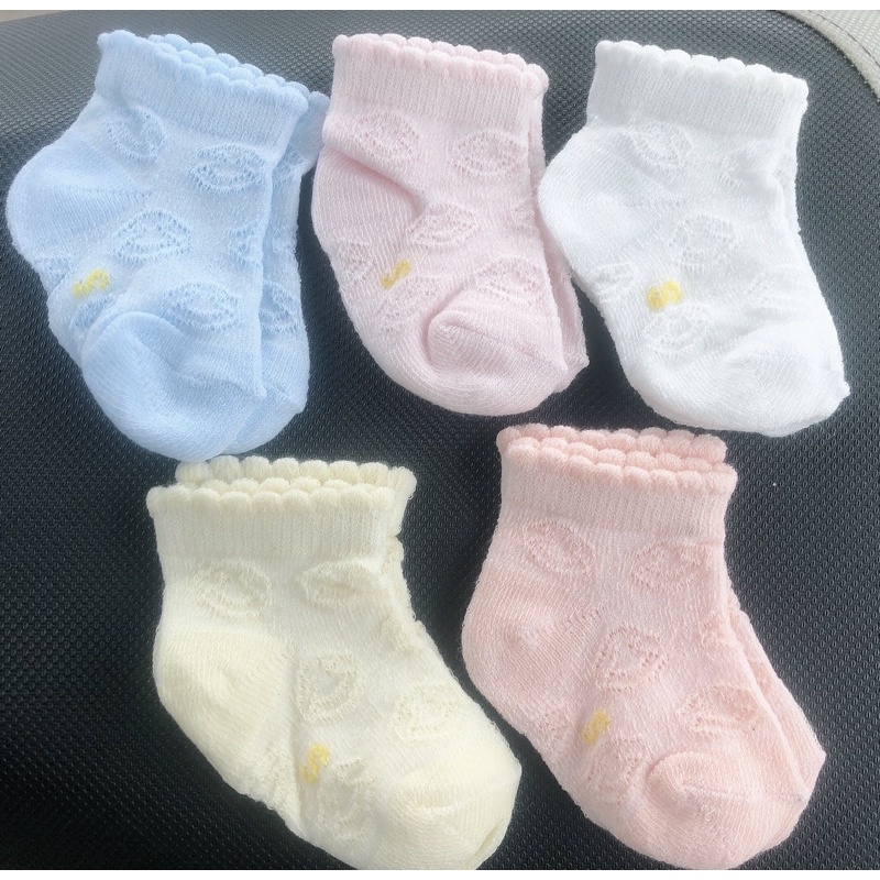 Set 5 đôi tất lưới / vớ lưới hè, tất nằm điều hoà cho bé 0-12th