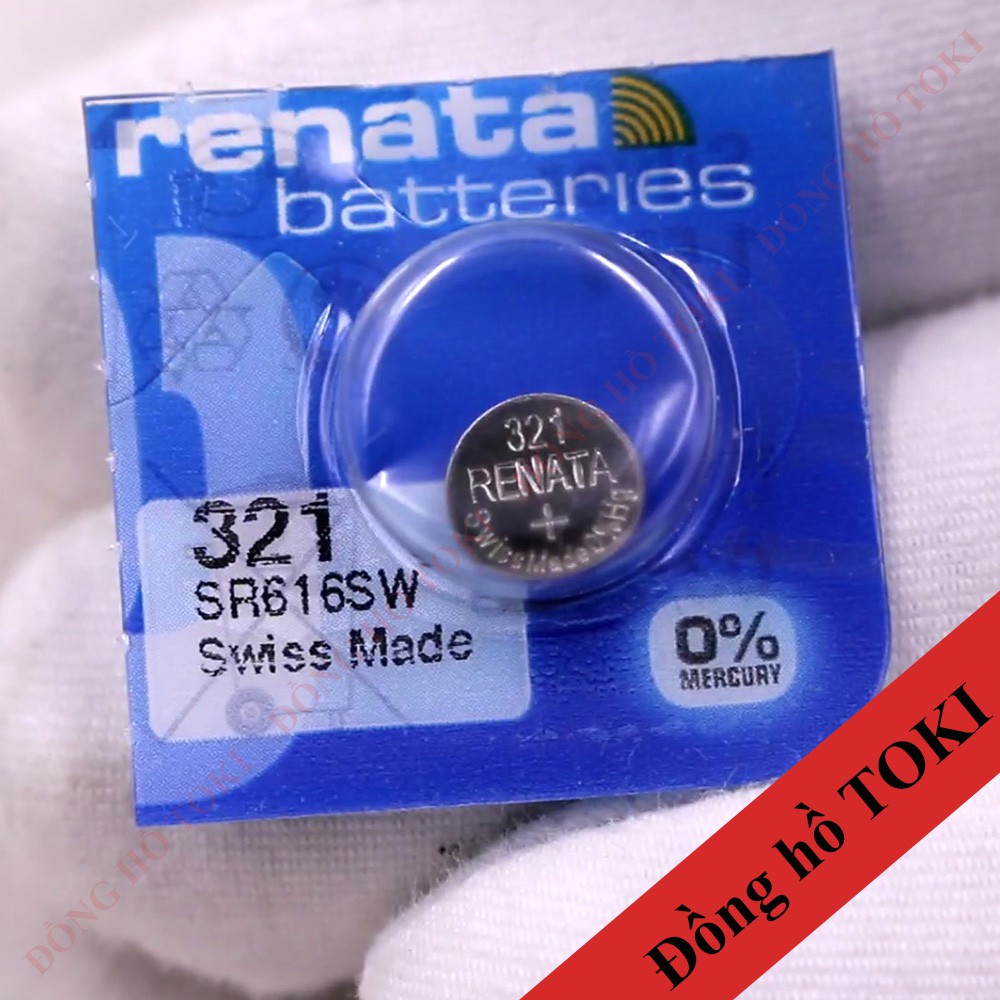 Vỉ 10 viên pin đồng hồ oxit bạc Renata 321-SR616SW chính hãng thụy sỹ