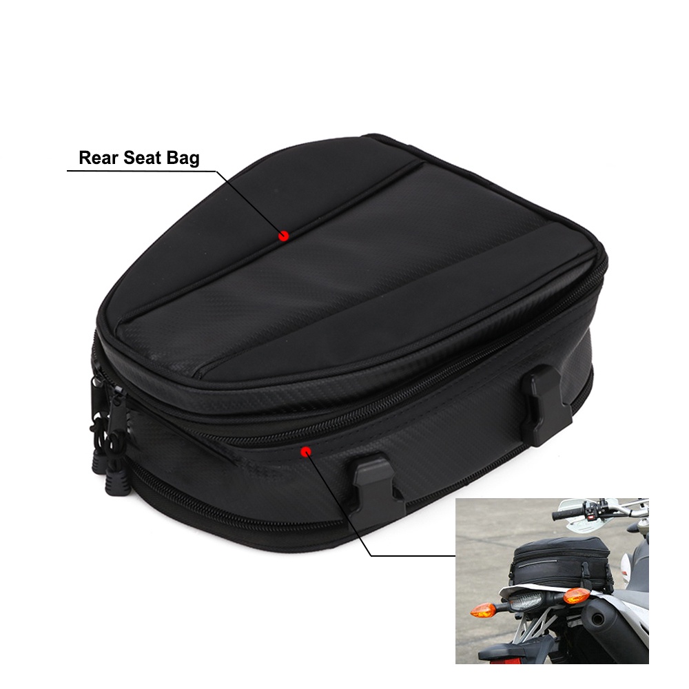 Túi yên sau xe máy JFG RACING chống nước, hành lý, mũ bảo hiểm, dây đai, phản quang, có thể mở rộng