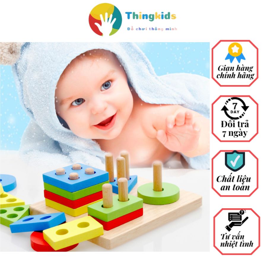 Combo 6 Món Đồ Chơi Gỗ Thông Minh An Toàn cho bé - Thingkids